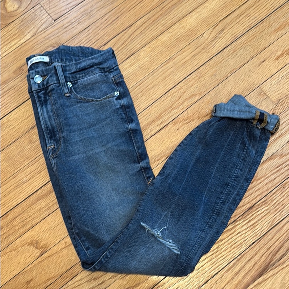 good american good legs medium wash skinny jeans